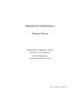 PROGETTO DELL`ELICA Giorgio Trincas