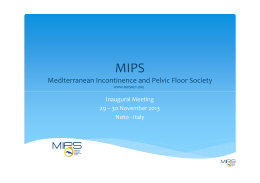 Mediterranean Incontinence and Pelvic Floor Society