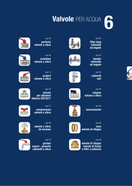 Valvole PER ACQUA