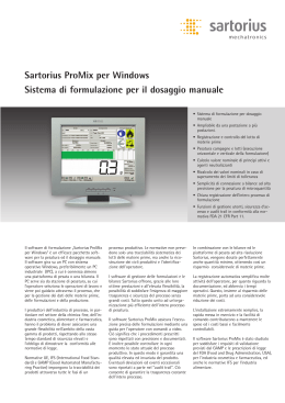 Sartorius ProMix per Windows Sistema di formulazione per il