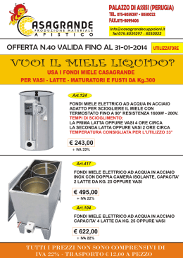offerta fondimiele n.27 gennaio 2013