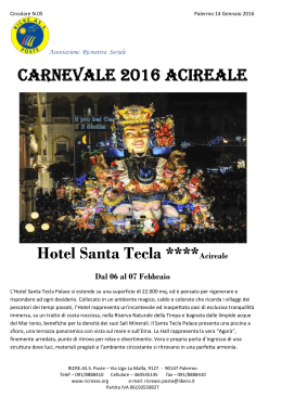 CARNEVALE 2016 ACIREALE Hotel Santa Tecla ****Acireale