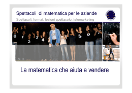 Format e spettacoli per le vendite