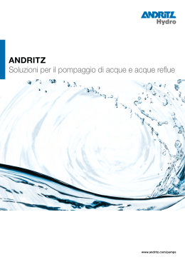 ANDRITZ Soluzioni per il pompaggio di acque e acque reflue