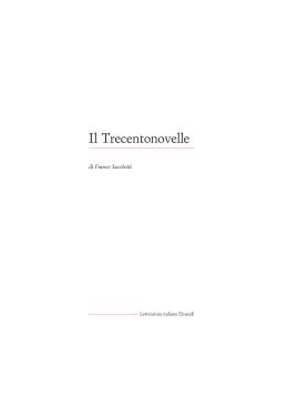 Il Trecentonovelle - Letteratura Italiana