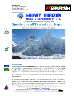 Spedizione all`Everest : dal Nepal