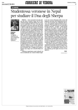 Corriere della Verona - Associazione Alumni Scuola Galileiana