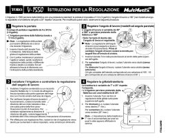 ISTRUZIONI PER LA REGOLAZIONE