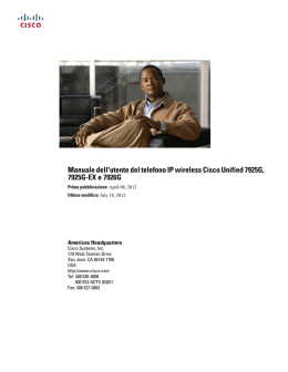 Manuale dell`utente del telefono IP wireless Cisco Unified 7925G