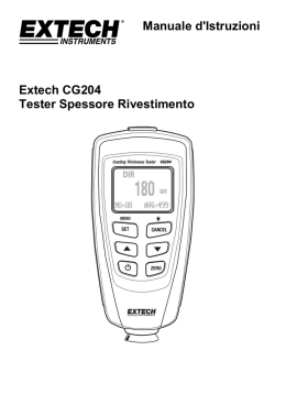 Manuale d`Istruzioni Extech CG204 Tester Spessore Rivestimento