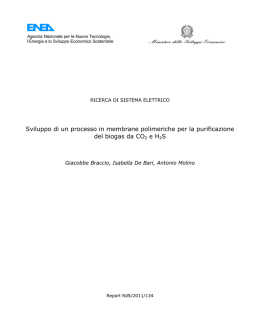 Sviluppo di un processo in membrane polimeriche per la