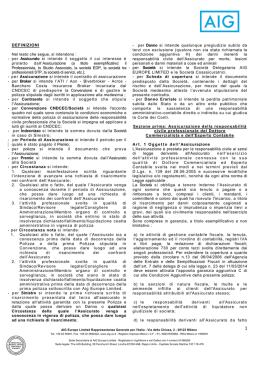 DEFINIZIONI Nel testo che segue, si intendono :