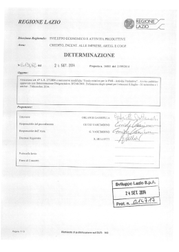30 settembre e 1 ottobre - 31 dicembre 2014 (Det