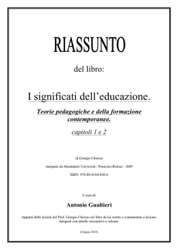 I significati dell`educazione.