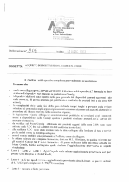 Il Direttore unitа operativa complessa provveditorato ed economato