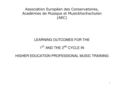 Learning outcomes