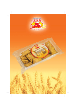 scheda prodotto PDF - Grissinificio linea DERBY | Uniongriss e