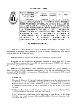determinazione citta` di bollate il responsabile uo