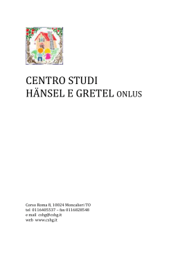 Le attività di formazione - Centro Studi Hansel e Gretel