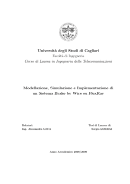 Universit`a degli Studi di Cagliari Facolt`a di Ingegneria Corso di