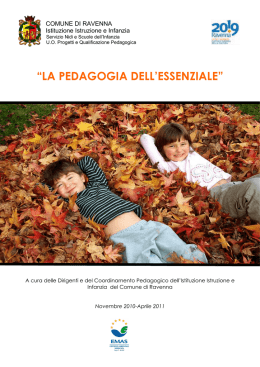 &ldquo;LA PEDAGOGIA DELL`ESSENZIALE&rdquo;