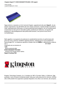Kingston HyperX T1 KHX2133C9AD3T1FK4/8GX | HW Legend