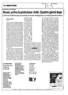 da &ldquo;Il Mattino&rdquo; (del 12.09.2010 &ndash; pag. 43)