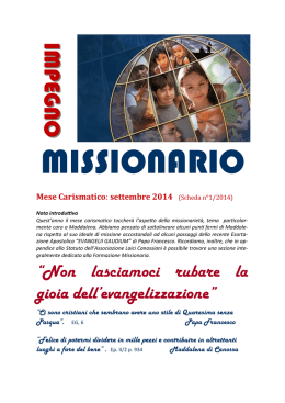 Settembre 2014 - I Laici Canossiani