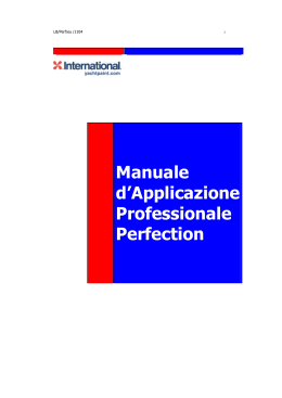 Manuale d`Applicazione Professionale Perfection