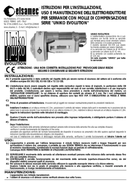 Istruzioni - V & V dei F.lli Verrocchio S.n.c.