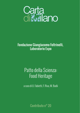 Patto della Scienza: Food Heritage