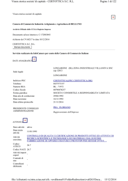 Pagina 1 di 122 Visura storica societa` di capitale