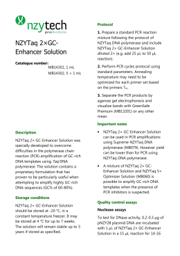 NZYTaq 2×GC- Enhancer Solution