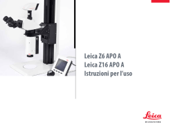 Leica Z6 APO A Leica Z16 APO A Istruzioni per l`uso