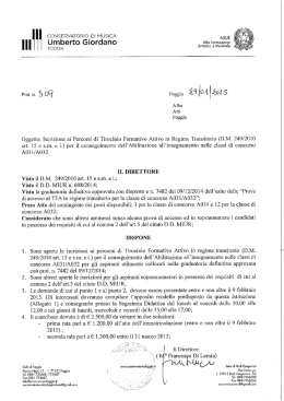 Iscrizione ai percorsi di TFA (scadenza domande 9 febbario 2015)