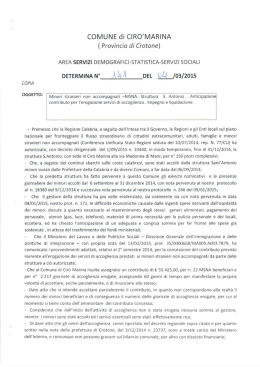 minori stranieri non accompagnati struttura S. Antonio anticipazione