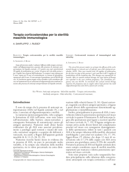 Terapia corticosteroidea per la sterilità maschile
