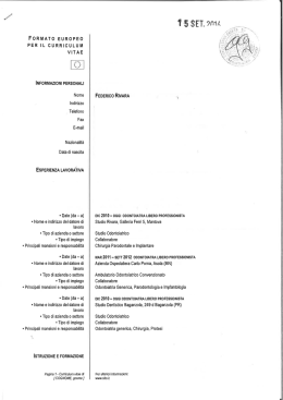 CV - Università degli Studi di Parma