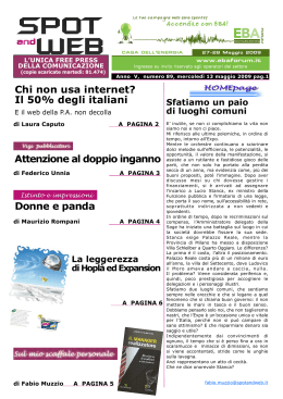 Spot and Web n.89 del 13.5.2009