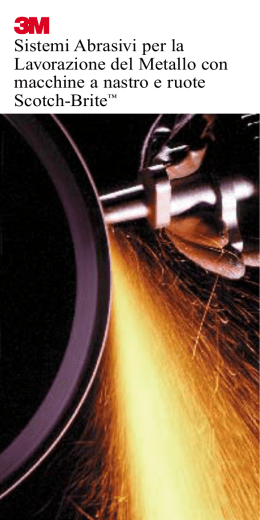 Sistemi Abrasivi per la Lavorazione del Metallo con macchine a