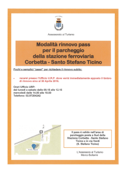 Modalit&agrave; di rinnovo per il pass per il parcheggio della stazione
