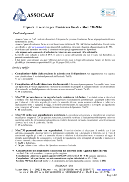 Proposta di servizio per l`assistenza fiscale - Mod