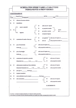SCHEDA PER OPERE VARIE A CARATE PERMANENTE 0