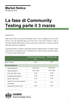 La fase di Community Testing parte il 3 marzo