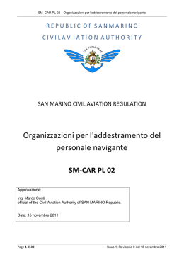 Organizzazioni per l`addestramento del personale navigante