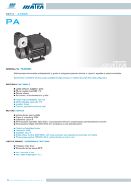 Scarica la Scheda Tecnica