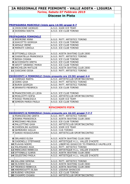 2A REGIONALE FREE PIEMONTE - VALLE AOSTA