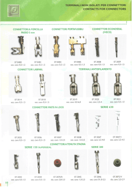 terminali non isolati per connettori contacts for connectors