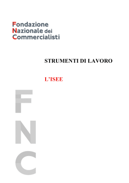 strumenti di lavoro l`isee - Fondazione Nazionale dei Commercialisti