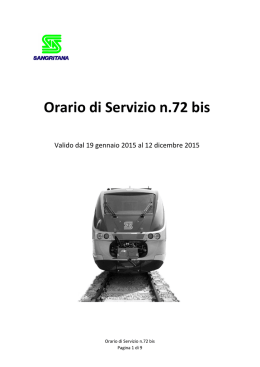 Orario di Servizio n.72 bis